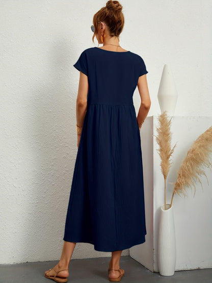 Vestido Mujer de Lino Corte Relajado