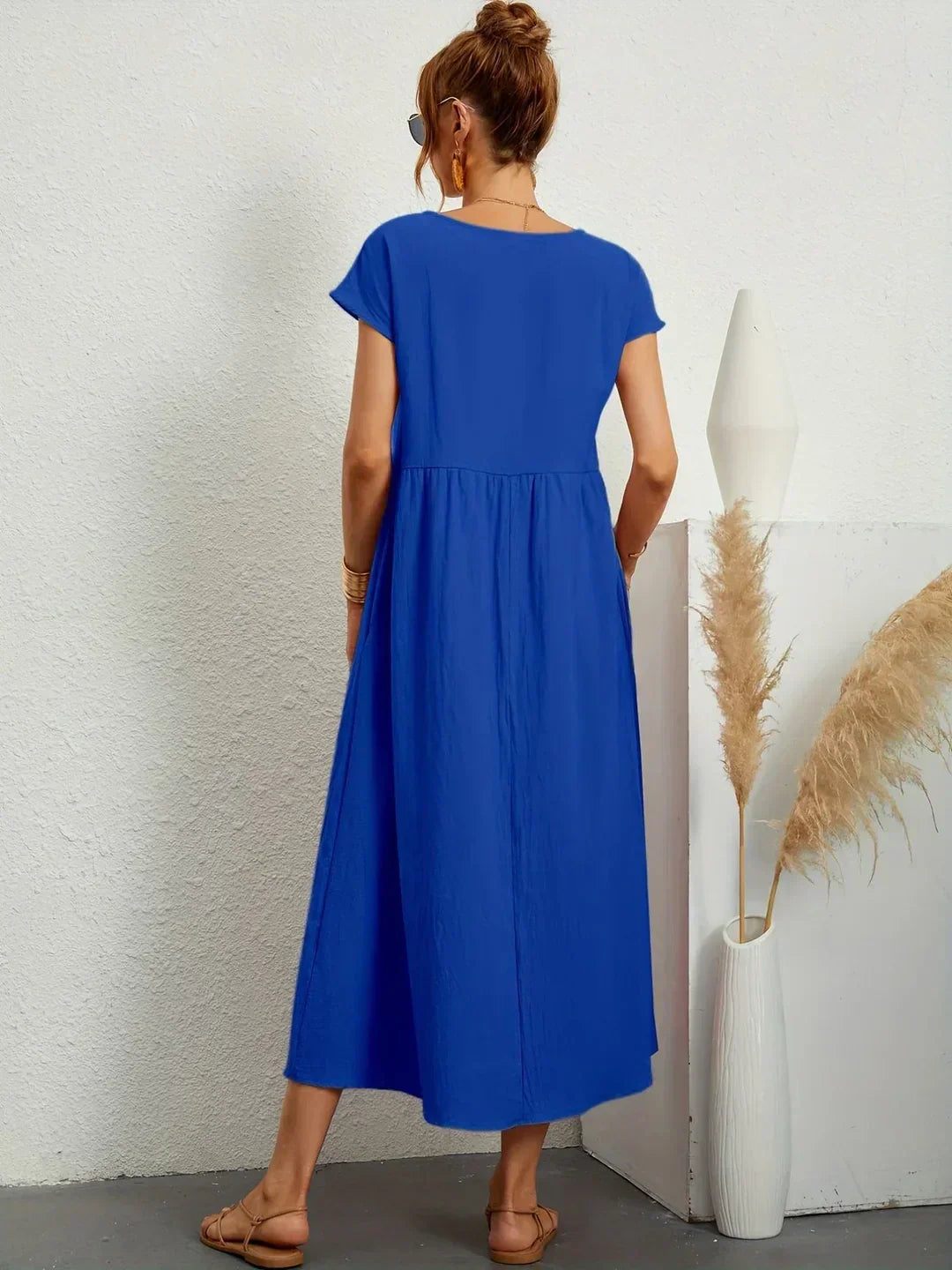 Vestido midi mujer fluido elegante atemporal