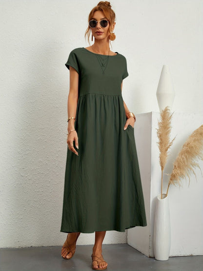 Vestido mujer de lino corte fluido estilo natural - Mavetta