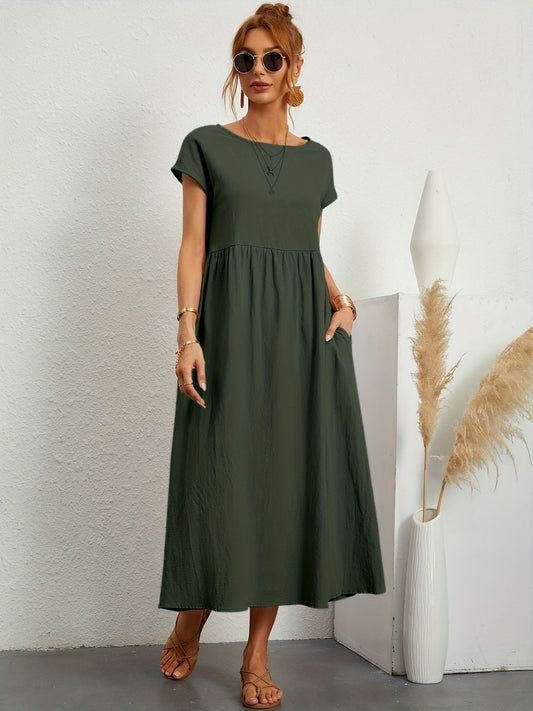 Vestido mujer de lino corte fluido estilo natural - Mavetta