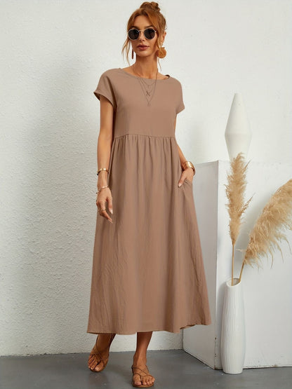 Vestido Mujer de Lino Corte Relajado