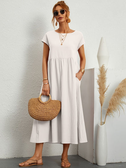 Vestido Mujer de Lino Corte Relajado