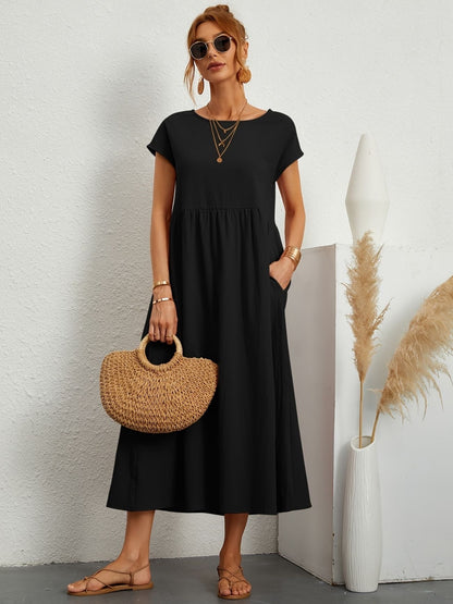 Vestido Mujer de Lino Corte Relajado