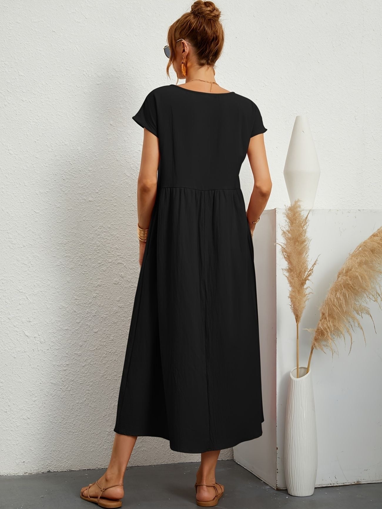Vestido Mujer de Lino Corte Relajado