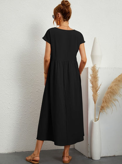 Vestido Mujer de Lino Corte Relajado