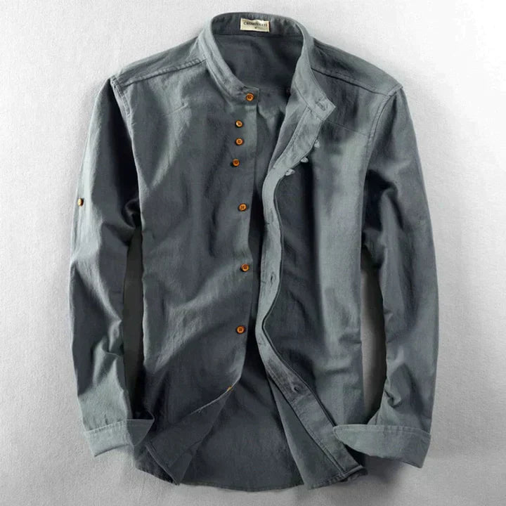 Camisa Hombre Estilo Oriental Ligera Corte Casual