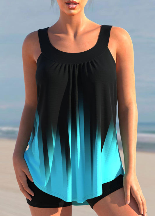 Bañador Tankini Mujer de Talle Alto y Pantalón Corto - Mavetta