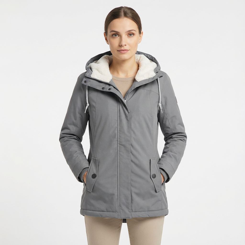Chaqueta Mujer Invierno con Capucha y Forro Polar - Mavetta