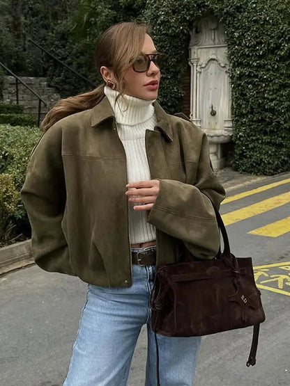 Cazadora Mujer Estilo Motero Ajuste Slim