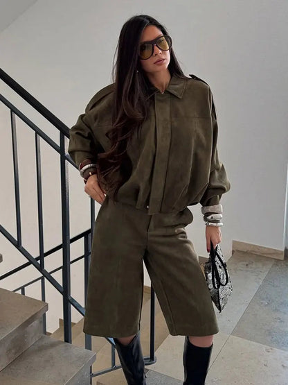 Cazadora Mujer Estilo Motero Ajuste Slim