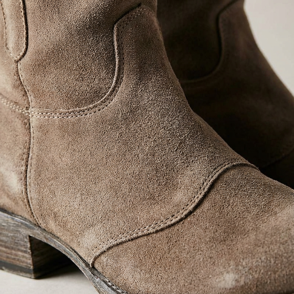 Botines Cowboy Mujer de Piel Sin Cierre