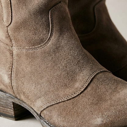 Botines Cowboy Mujer de Piel Sin Cierre
