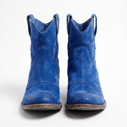 Botines Cowboy Mujer de Piel Sin Cierre