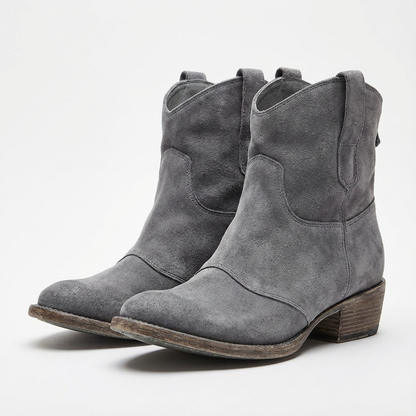 Botines Cowboy Mujer de Piel Sin Cierre
