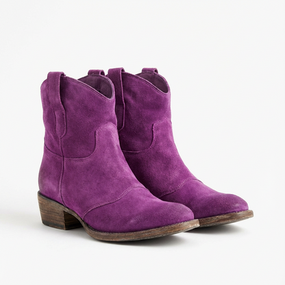 Botines Cowboy Mujer de Piel Sin Cierre