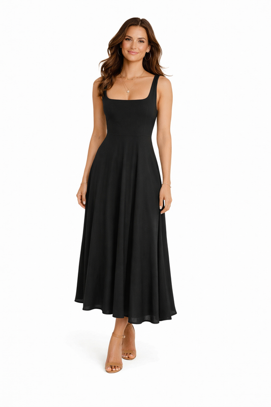 Vestido Midi Mujer de Corte Elegante - Mavetta