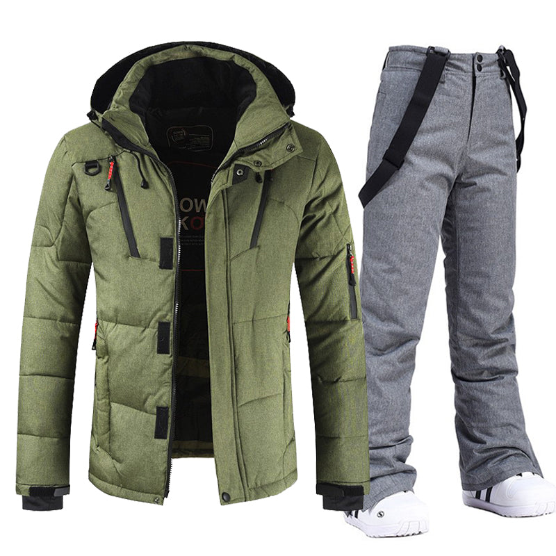 Conjunto Hombre Chaqueta y Pantalón Acolchados Invierno Resistente