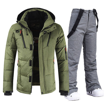 Conjunto Hombre Chaqueta y Pantalón Acolchados Invierno Resistente