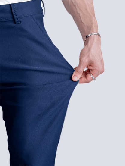 Pantalón Hombre Algodón Elástico Ajuste Cómodo Moderno