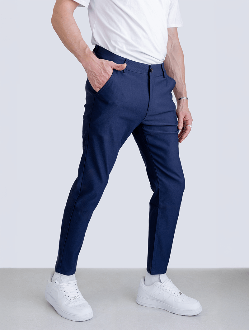 Pantalón Hombre Algodón Elástico Ajuste Cómodo Moderno