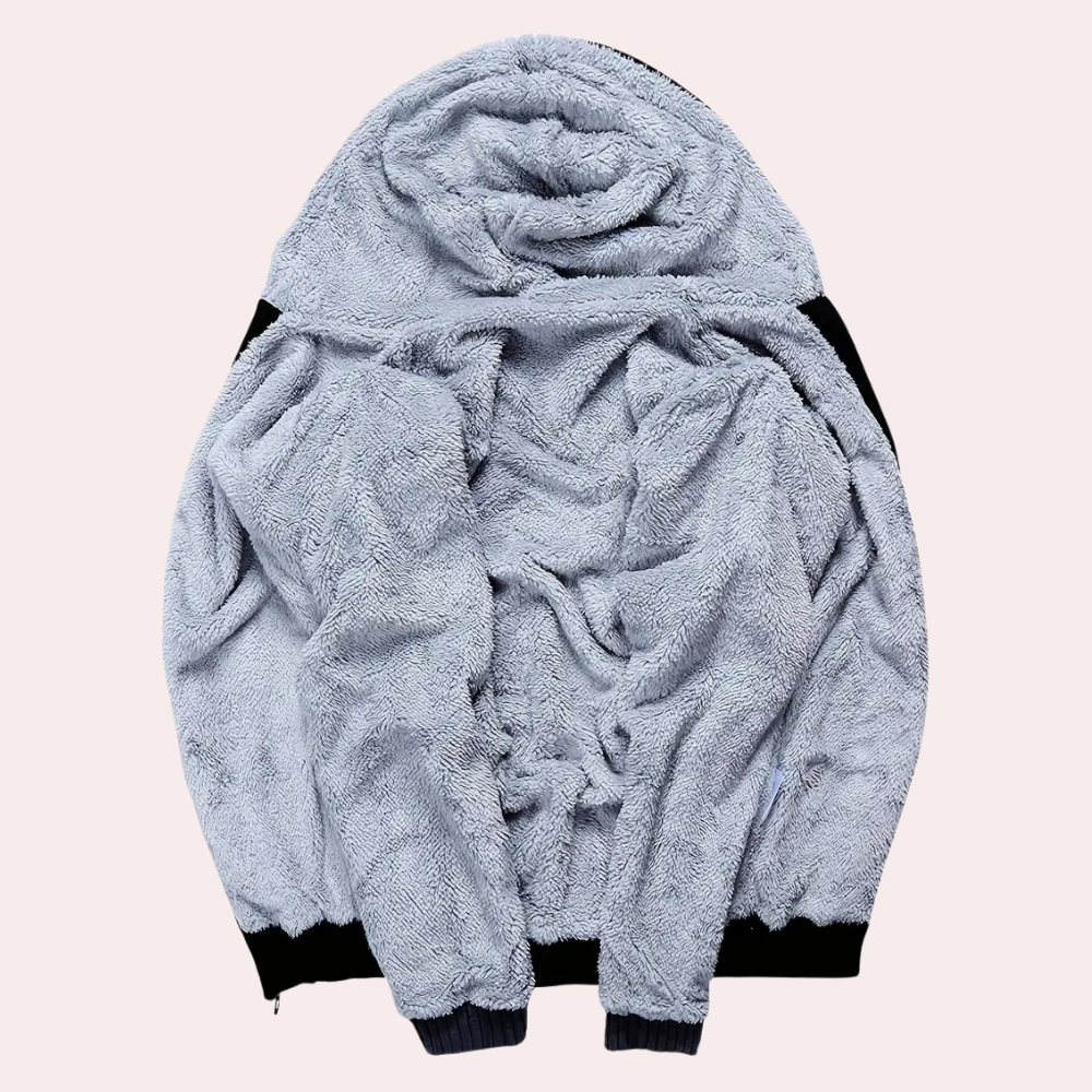 Sudadera Hombre con Capucha Manga Larga en Combinado Rústico