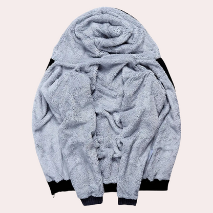 Sudadera Hombre con Capucha Manga Larga en Combinado Rústico