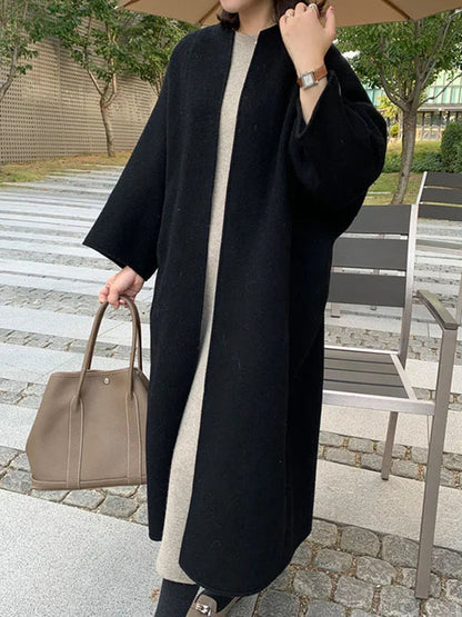 Abrigo largo Mujer de Lana Corte Clásico