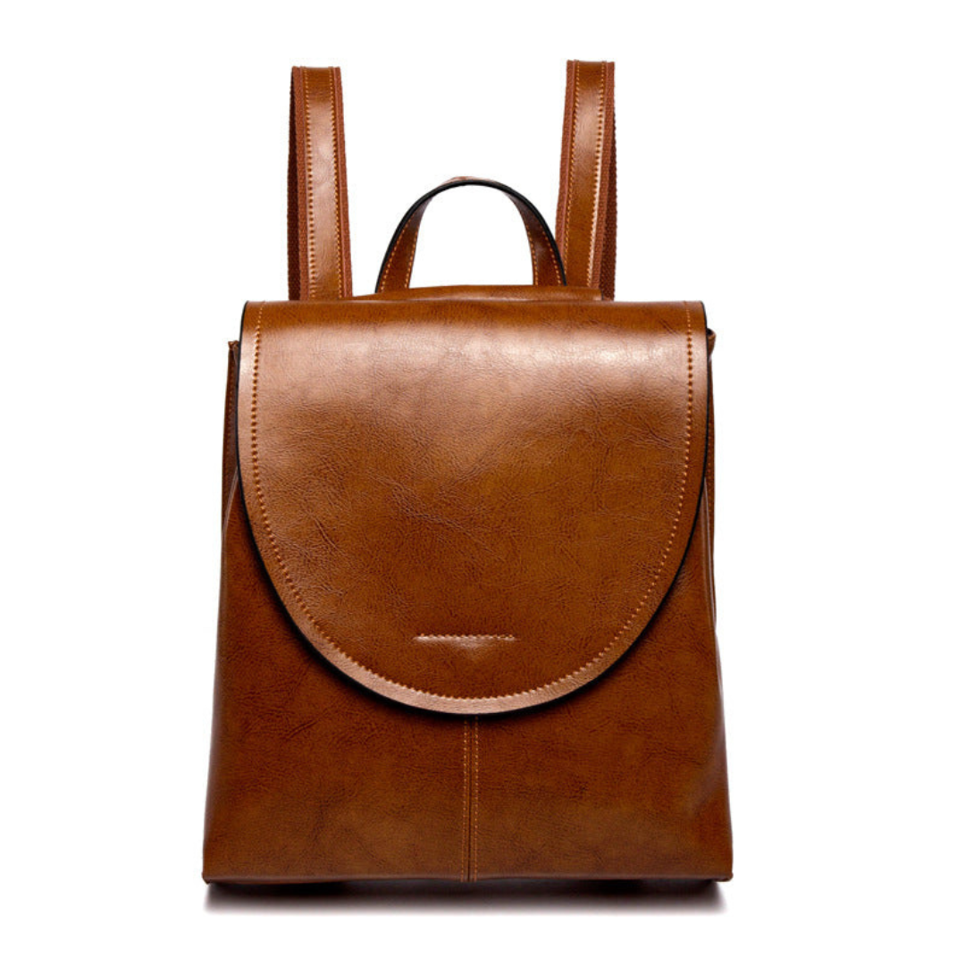 Mochila Pequeña Mujer con Solapa Bolsillo Frontal Asas Largas