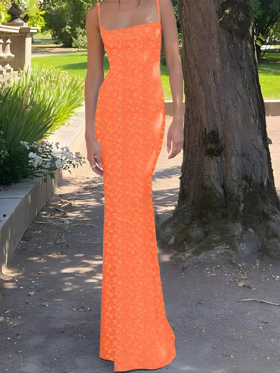 Vestido maxi mujer de tirantes espalda abierta