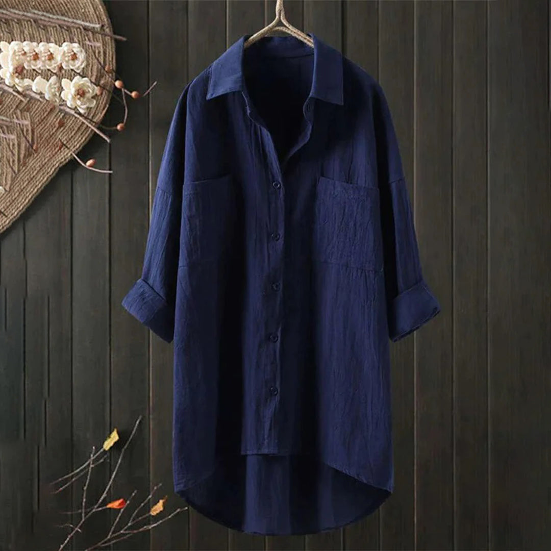 Blusa Mujer de Encaje Manga Larga Corte Oversize