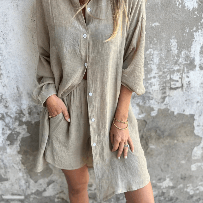 Conjunto Veraniego Mujer Blusa y Shorts Comodos - Mavetta