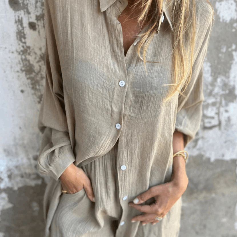 Conjunto Veraniego Mujer Blusa y Shorts Comodos