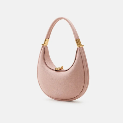 Bolso Hobo Mujer Asa Corta Herrajes Metálicos Cierre Superior