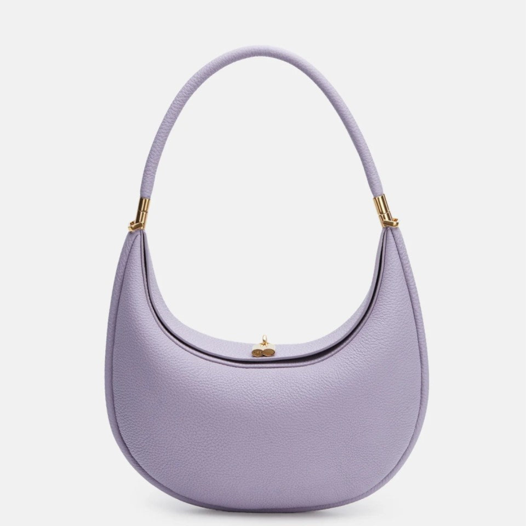 Bolso Hobo Mujer Asa Corta Herrajes Metálicos Cierre Superior
