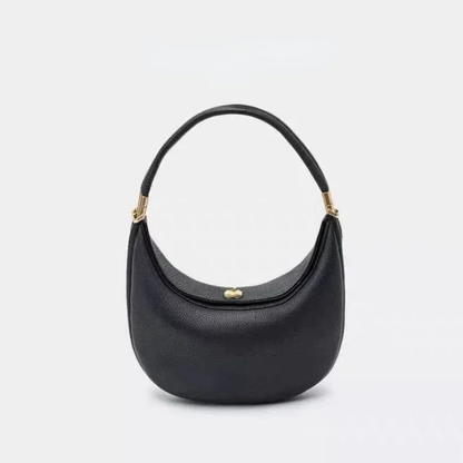 Bolso Hobo Mujer Asa Corta Herrajes Metálicos Cierre Superior