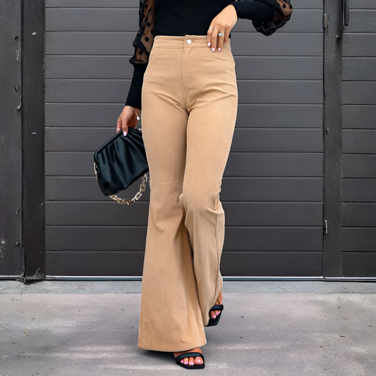 Pantalones Vaqueros Mujer Cintura Alta Anchos Abertura Bajo - Mavetta