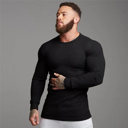 Jersey Hombre de Punto Acanalado Ajuste Regular
