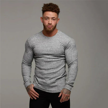 Jersey Hombre de Punto Acanalado Ajuste Regular