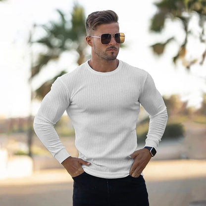 Jersey Hombre de Punto Acanalado Ajuste Regular