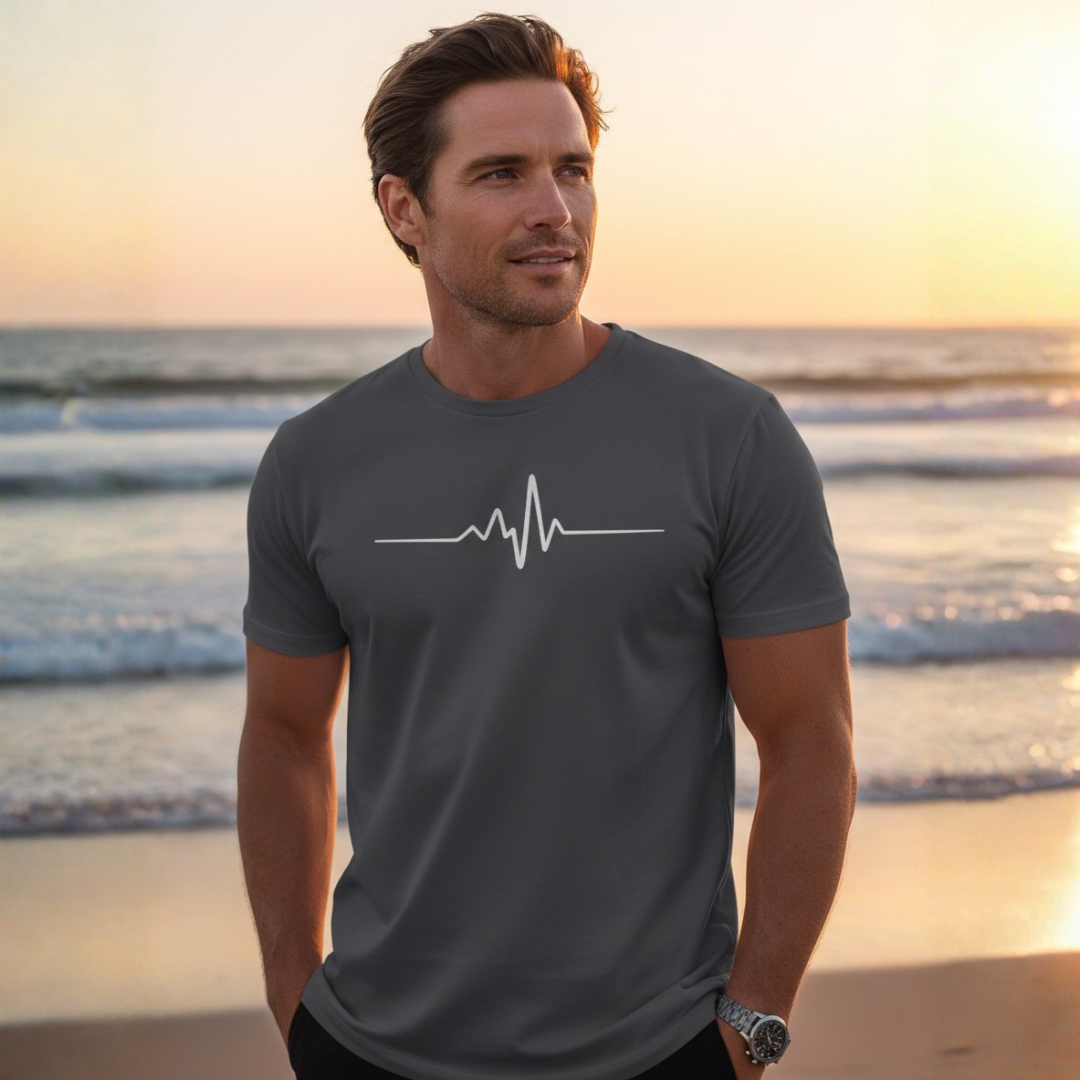 Camiseta Hombre Algodón Manga Corta Cuello Redondo Estampada