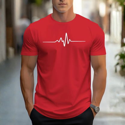 Camiseta Hombre Algodón Manga Corta Cuello Redondo Estampada