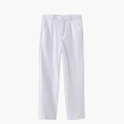 Pantalones Vestir Hombre con Pinzas Pierna Ancha Tiro Medio