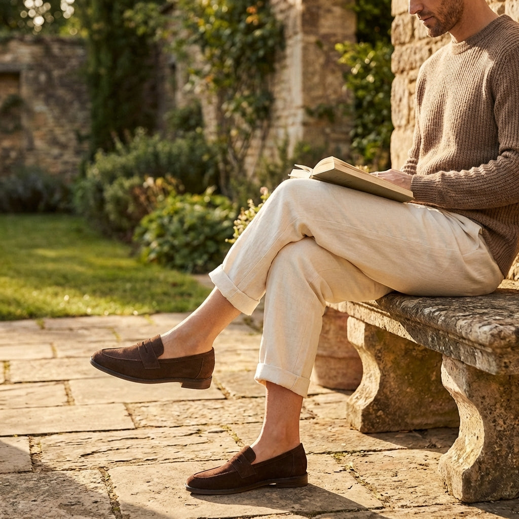 Mocasines Hombre Piel Clásicos Estilo Penny Loafer