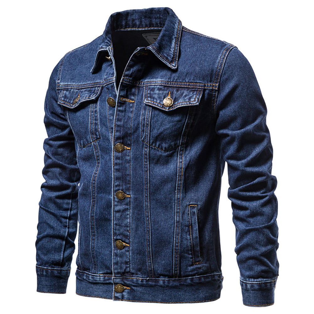 Chaqueta Vaquera Hombre Abotonada Bolsillos en Pecho