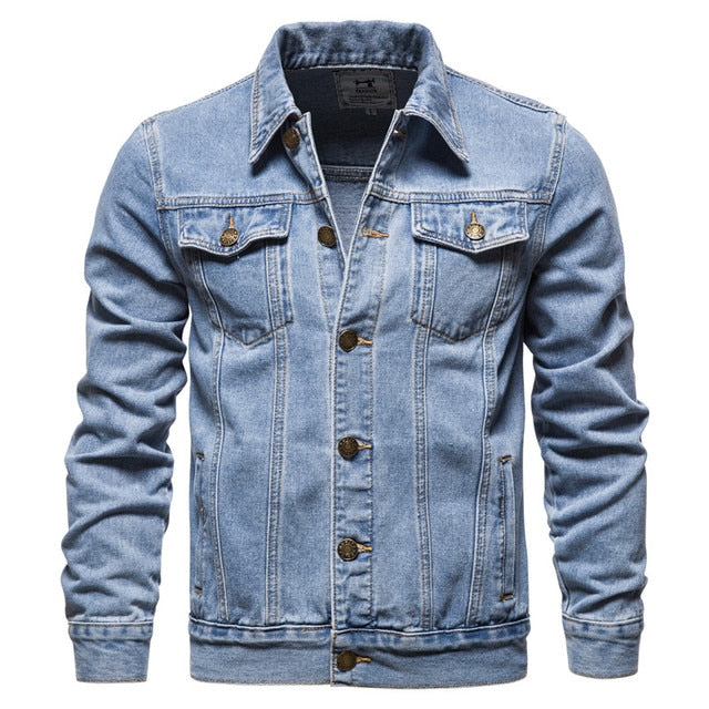 Chaqueta Vaquera Hombre Abotonada Bolsillos en Pecho