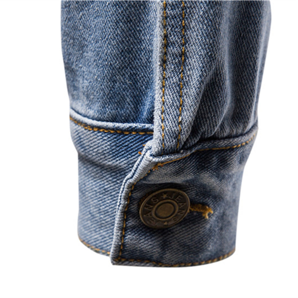 Chaqueta Vaquera Hombre Abotonada Bolsillos en Pecho