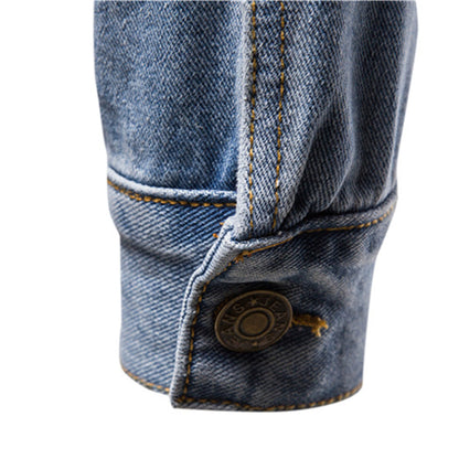 Chaqueta Vaquera Hombre Abotonada Bolsillos en Pecho