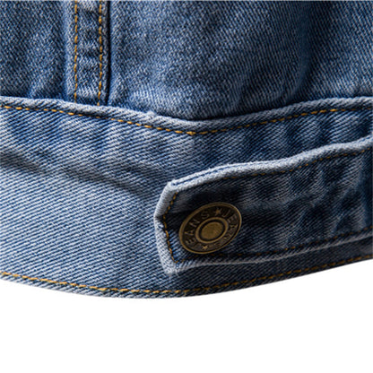 Chaqueta Vaquera Hombre Abotonada Bolsillos en Pecho