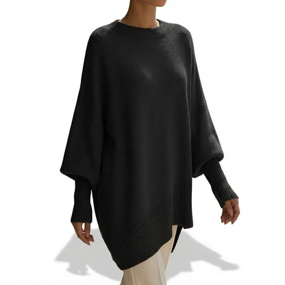 Poncho Mujer de Punto Asimétrico Estilo Elegante