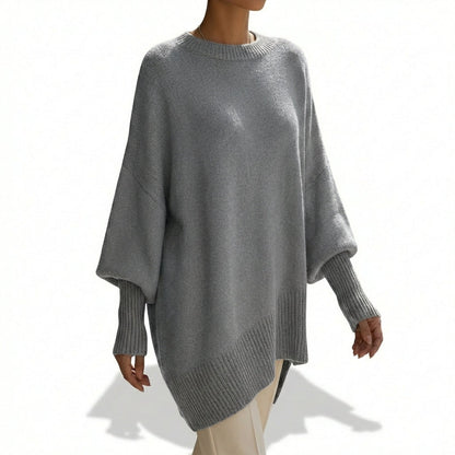 Poncho Mujer de Punto Asimétrico Estilo Elegante